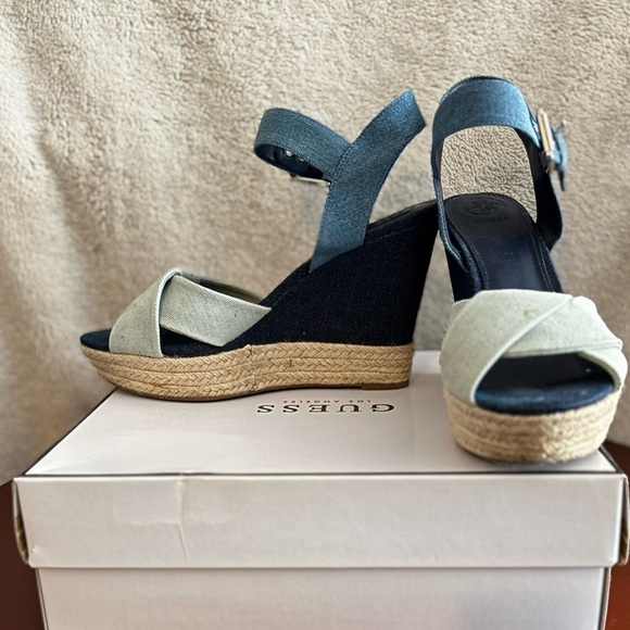 Guess Denim Wedges size 10 - Picture 6 of 11